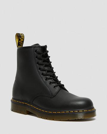 Black Men's Dr Martens 1460 Slip Resistant Leather Lace Up Boots | CA 531WNB